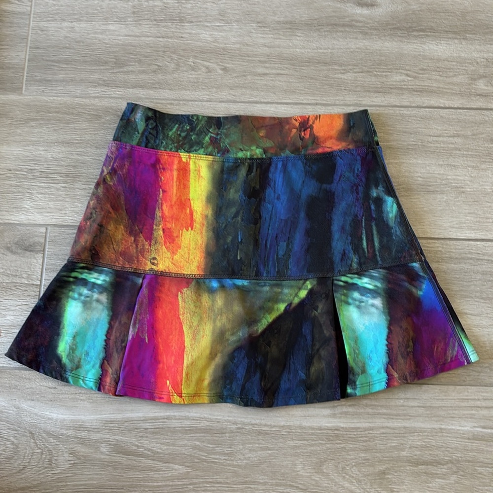 Dona Jo Multi Color Athletic Skirt Skort - Picture 9 of 11